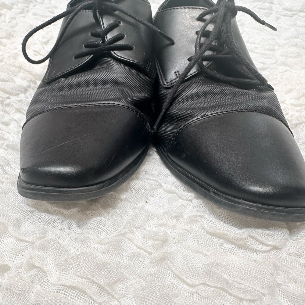 Calvin Klein Black Tuxedo Oxford Dress Shoes Cap Toe Men’s 7.5 - Picture 9 of 12
